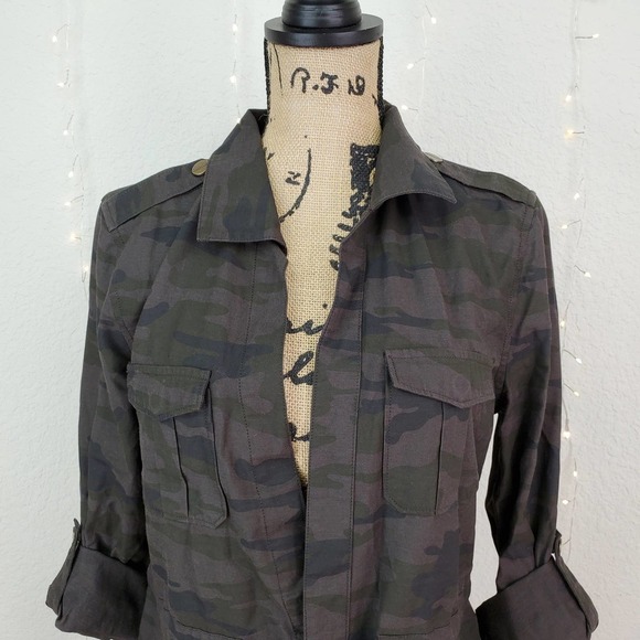 Sanctuary Camouflage Army Style Jacket Green NWT S - Picture 2 of 9